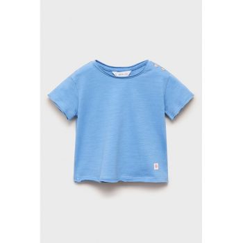 Tricou din bumbac cu model uni