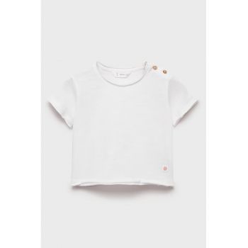 Tricou din bumbac cu model uni
