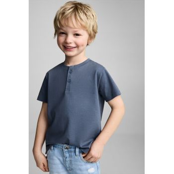 Tricou din bumbac cu nasturi