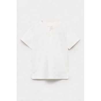 Tricou din bumbac cu nasturi