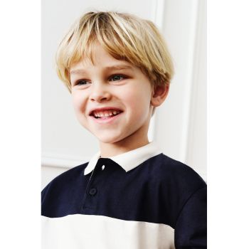 Tricou polo cu dungi