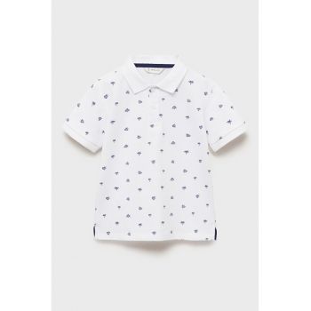 Tricou polo de bumbac cu model