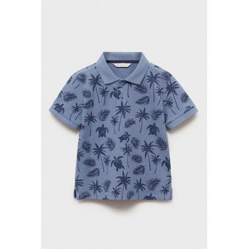 Tricou polo de bumbac cu model