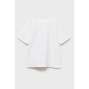 Tricou texturat de bumbac