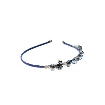 Bentita bleumarin cu pietre acrilice