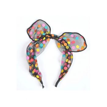 Bentita neagra cu buline multicolore