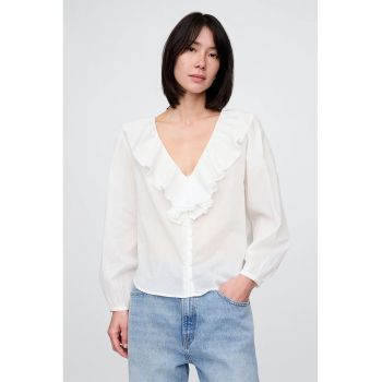 Bluza cu imprimeu si volane