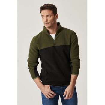 Bluza sport cu fenta cu fermoar