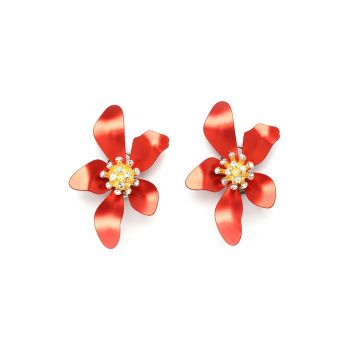 Cercei de aluminiu in forma de floare
