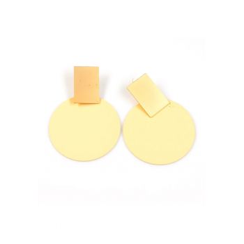 Cercei metalici bicolori cu clips -  Paris