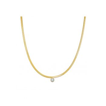 Colier placat cu aur de 14K si decorat cu zirconiu