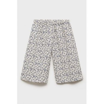 Pantaloni drepti cu imprimeu grafic si model floral