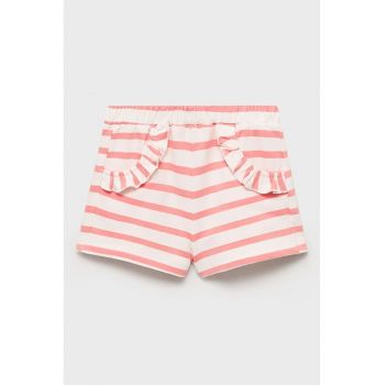 Pantaloni scurti din bumbac cu model in dungi