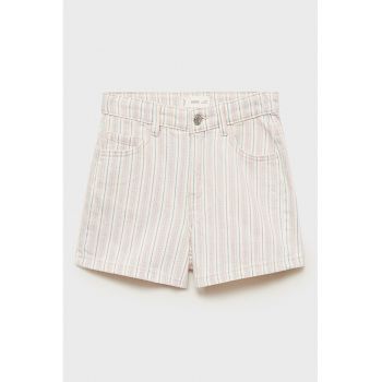 Pantaloni scurti din denim cu model in dungi
