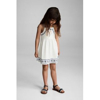 Rochie cu garnituri brodate - fara maneci