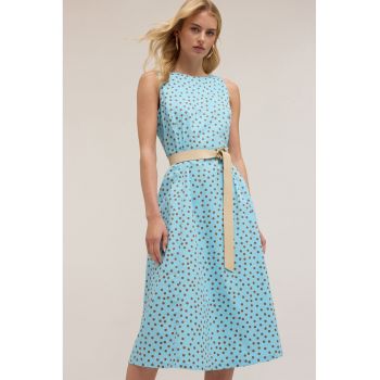 Rochie midi cu decolteu in V