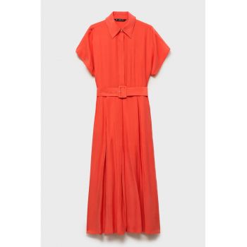 Rochie midi evazata cu curea
