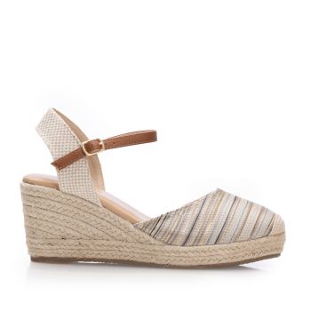 Sandale damă cu platformă, Pass Collection - 4034 Bej Multicolor de firma originala