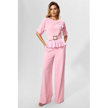 Set casual-elegant format din pantaloni si bluza Miller Roz