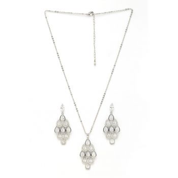 Set de cercei si colier Pearlescent Waterfall