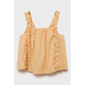 Top cu flori brodate
