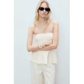 Top cu terminatie cu volane Bandeau
