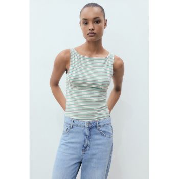 Top slim-fit cu model in dungi
