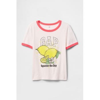 Tricou din bumbac cu imprimeu cu fructe