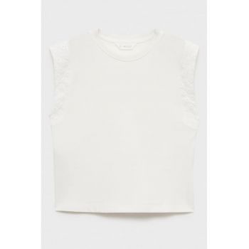 Tricou fara maneci cu model uni