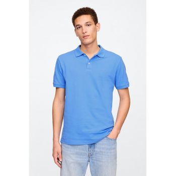 Tricou polo cu broderie logo discreta