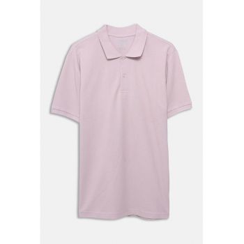 Tricou polo din bumbac pique
