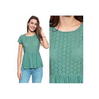 Bluza Dama -  Alice C Crosetat - Croiala Normala - Fara Inchidere - 100% Bumbac - Fara Buzunare - S Intl - Verde