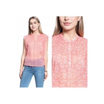 Bluza Dama -  Bluza Elsa Smock - Croi Normal - Nasturi - Fara Informatii Despre Compozitia Materialului - Decolteu In V - M Intl - Roz