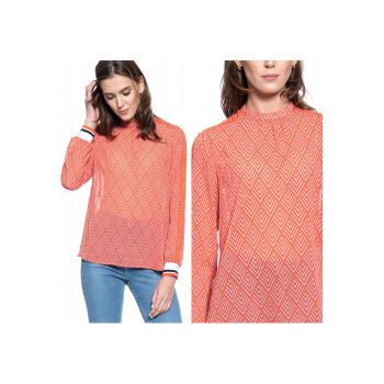 Bluza Dama -  Emily C Sporty - Croi Normal - 100% Bumbac - Fara Inchidere - Maneci Lungi - S Intl - Portocalie