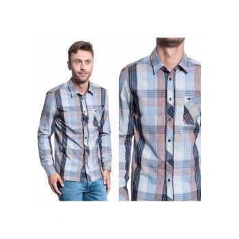 Camasa Barbati -  Casper Kc B-Check - Croi: Slim Fit - Inchidere: Nasturi - Compozitie Material: 100% Bumbac - Model Dominant: Carouri - M Intl - Multicolor