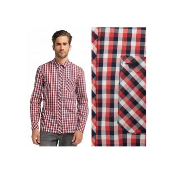 Camasa Barbati -  Casper Kc B-Check - Croi: Slim Fit - Inchidere: Nasturi - Compozitie Material: 100% Bumbac - Model Dominant: Carouri - M Intl - Multicolor