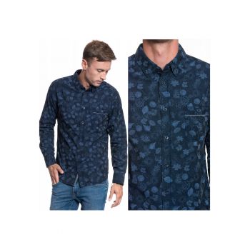 Camasa Barbati -  Clemens Bdc Aop - Croi: Regular Fit - Inchidere: Nasturi - Compozitie Material: 100% Bumbac - Numar De Buzunare: 1 - M Intl - Albastru