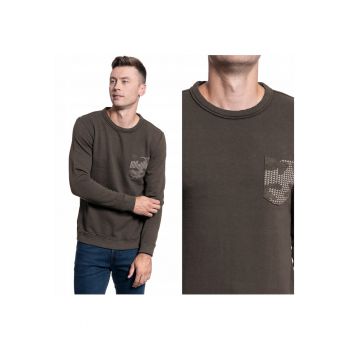 Hanorac Barbati -  Ben C Aop Pocket - Material: 100% Bumbac - Croi: Regular Fit - Inchidere: Fara - Numar Buzunare: 1 - M Intl - Verde