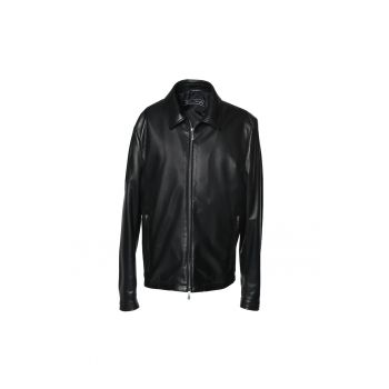 Jacheta de piele cu guler clasic