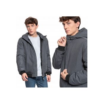 Jacheta De Tranzitie -  Daniel H Blouson - Croiala Regulara - Fermoar - 100% Poliester - 2 Buzunare - Gri