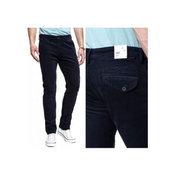 Pantaloni Barbati Chinos -  Chino W30 L34 - Croi: Slim Fit - Stil: Ingustat / Ajustat - Inaltimea Taliei: Medie / Regulata - Numar De Buzunare: 5 - W30 EU - W30 X L34 - Albastru