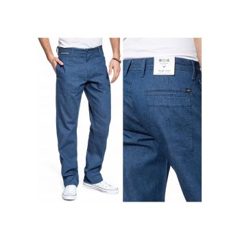 Pantaloni Barbati -  Vintage Chino - Croi: Slim Fit - Stil: Chinos - Inaltimea Taliei: Medie - Inchidere: Fermoar - W32 EU - W32 X L34 - Albastru