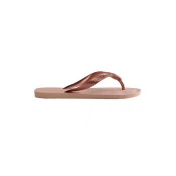 Papuci flip-flop cu aspect metalic Top