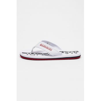 Papuci flip-flop cu imprimeu logo Canvas