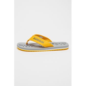 Papuci flip-flop cu imprimeu logo Canvas