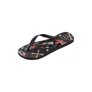 Papuci flip-flop din cauciuc cu imprimeu