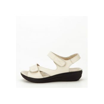 Sandale bej din piele naturala Sara 129 confort 15214
