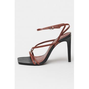 Sandale din piele cu barete multiple Bari