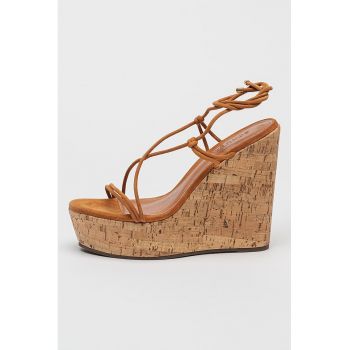 Sandale din piele cu talpa wedge Calabria