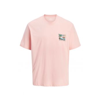 Tricou cu decolteu la baza gatului si imprimeu